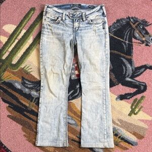 VINTAGE Y2K LOW RISE SILVER JEANS TUESDAY 26/31